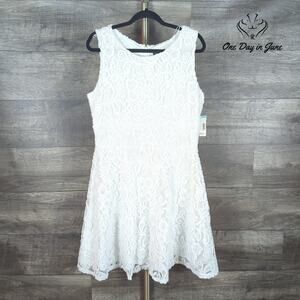 metaphor Sleeveless Lace Layered Mini Dress Size 14